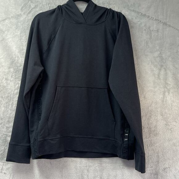 Under Armour Heatgear Shirt Top Black Pullover Hoodie Loose Mesh Workout Sz XL - Picture 7 of 12